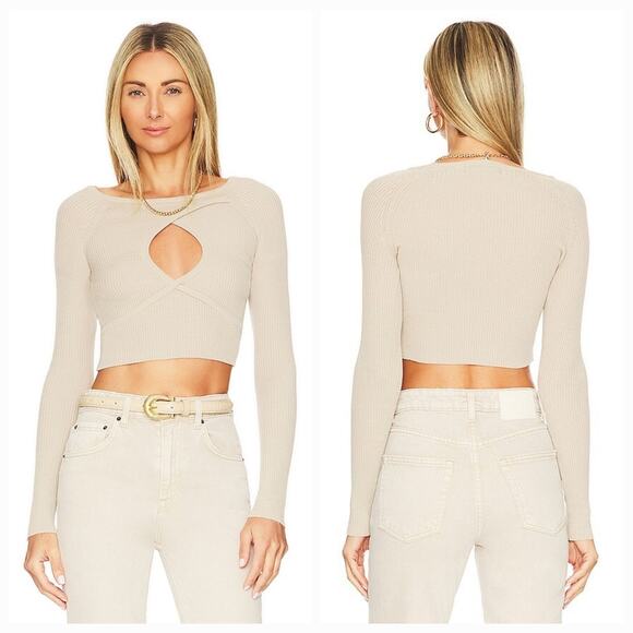 All the Ways Arabella Sweater Knit Top in Nude Small - Picture 1 of 7